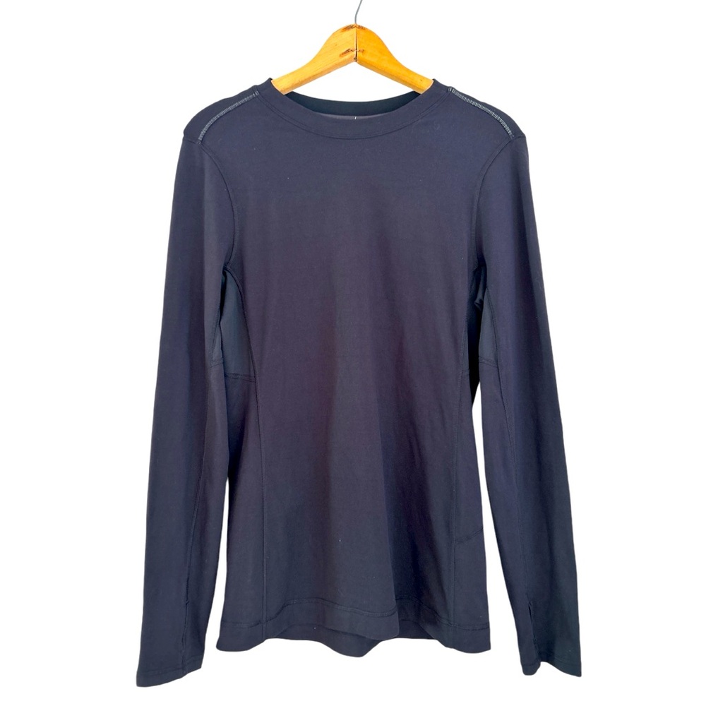 Lululemon Men’s athletic longsleeve top size small performance wear black vented